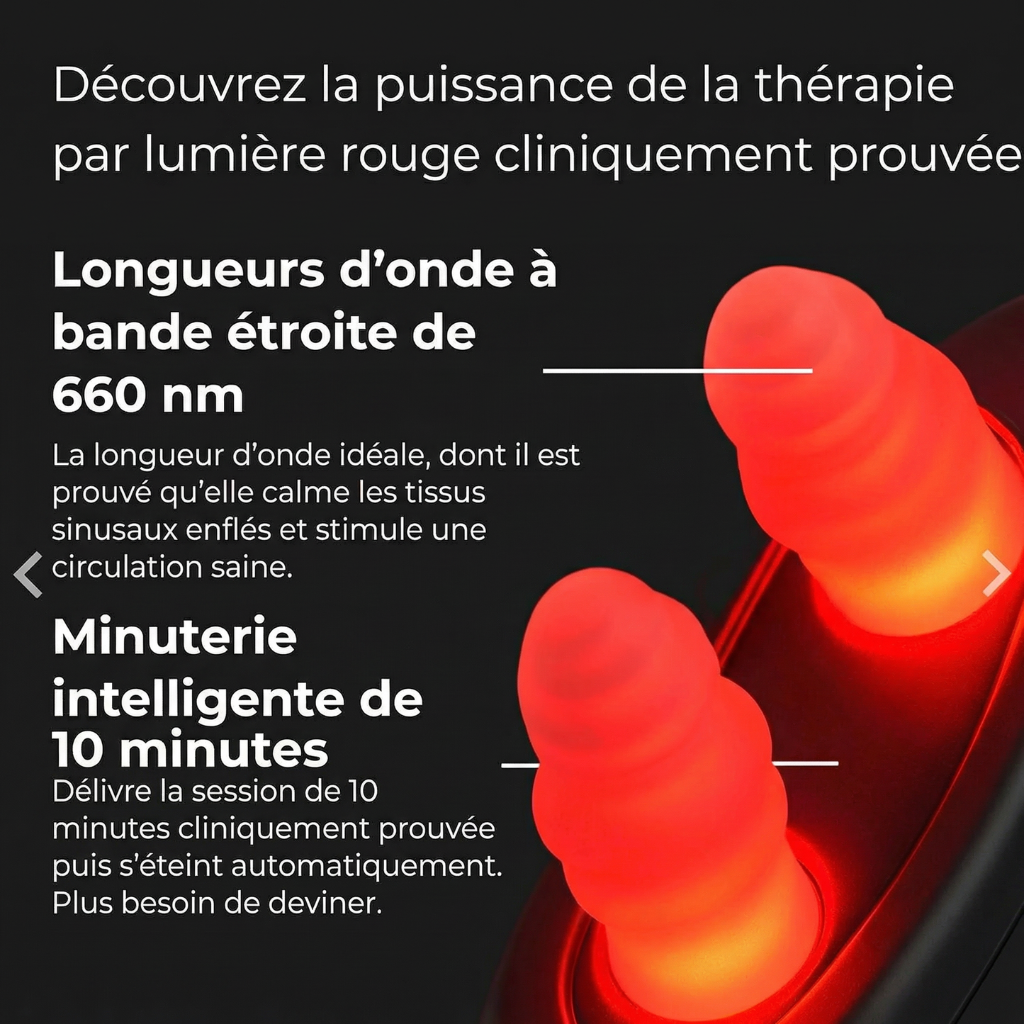 NoseGlow™ 2.0 - Thérapie Nasale par Lumière Rouge