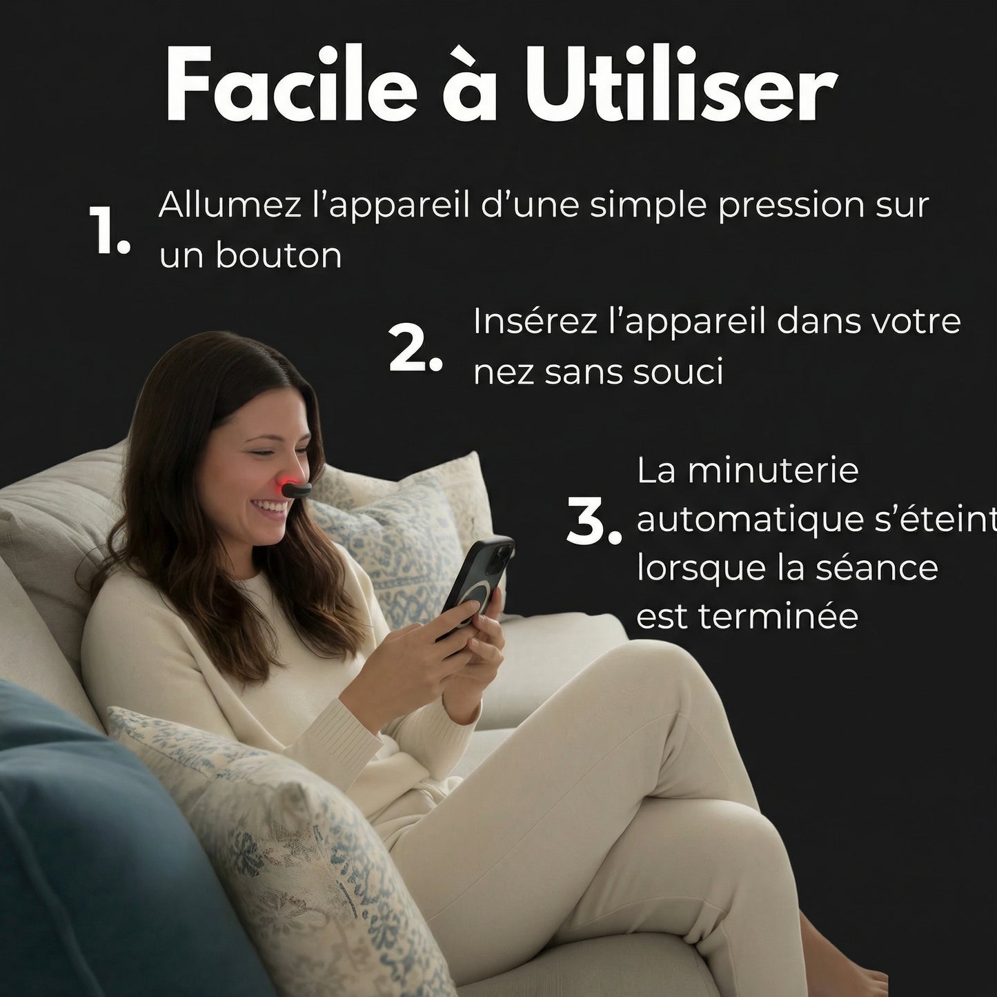 NoseGlow™ 2.0 - Thérapie Nasale par Lumière Rouge