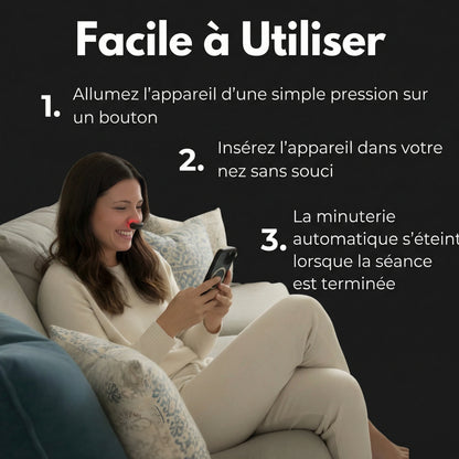 NoseGlow™ 2.0 - Thérapie Nasale par Lumière Rouge